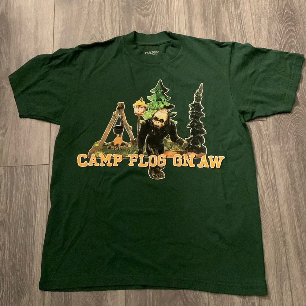 Camp Flog Gnaw Green Sasquatch T Shirt
